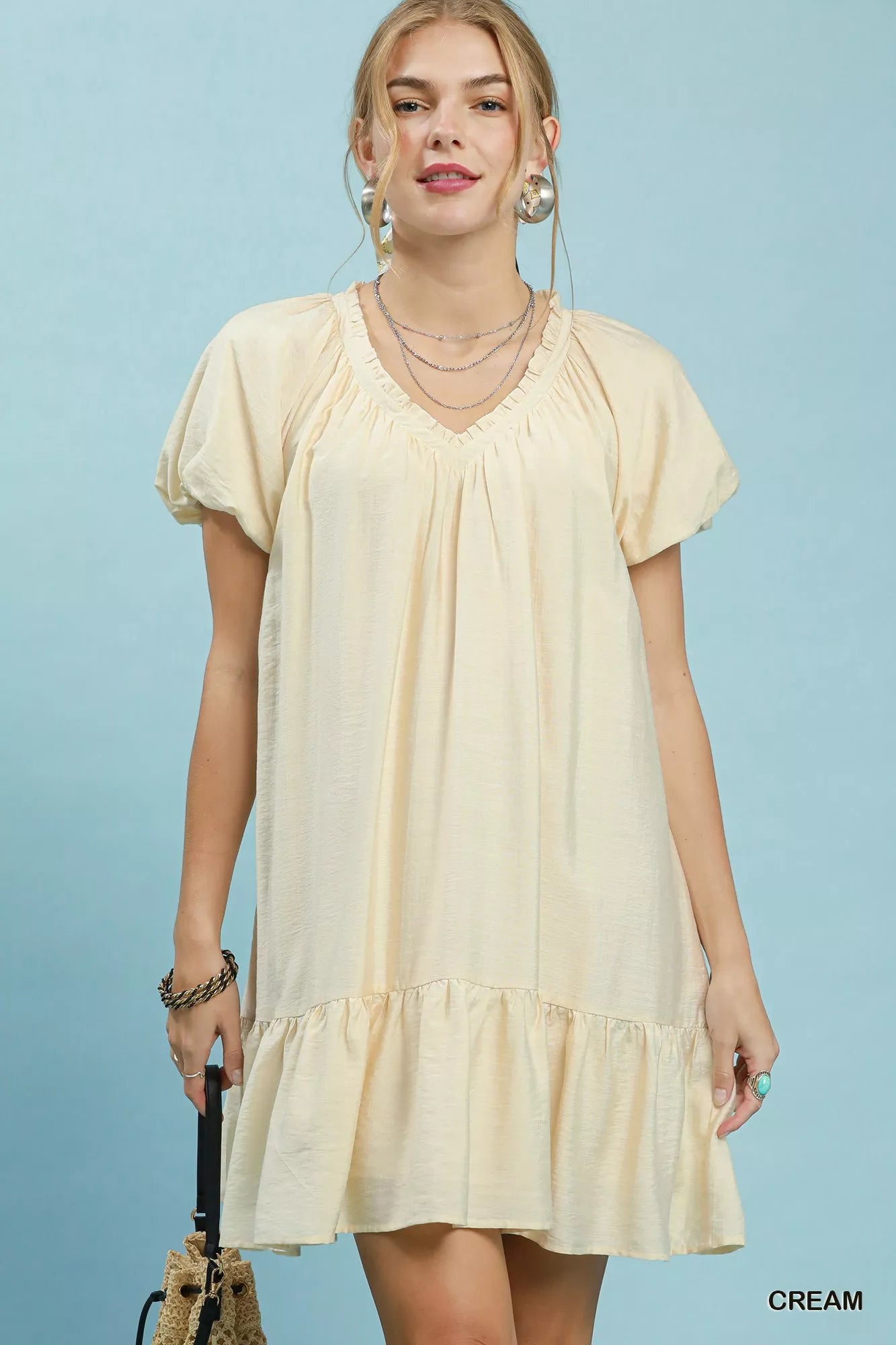 Umgee Ruffle Hem Shift Mini Dress – Yseñia Lane