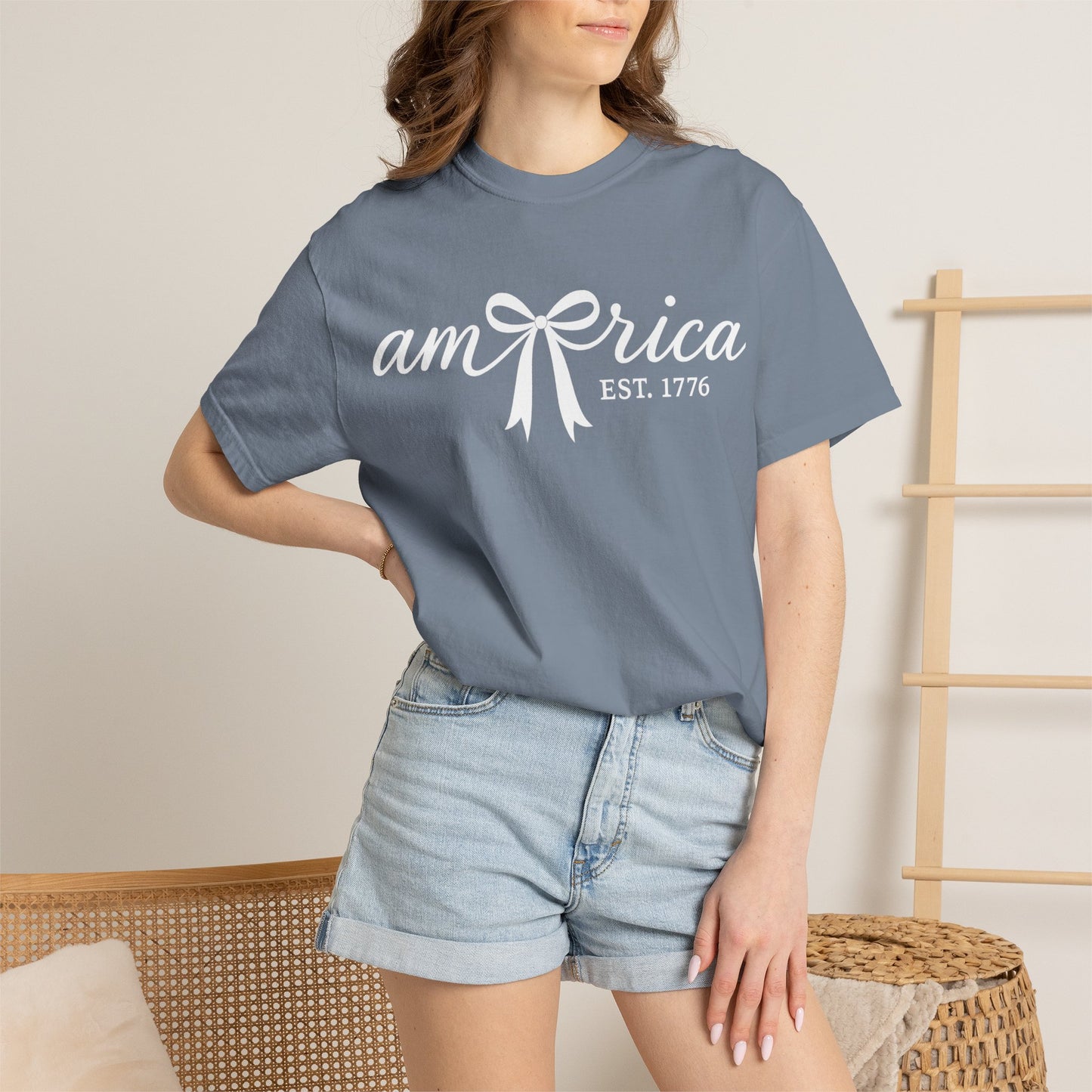 America Script Bow T-Shirt