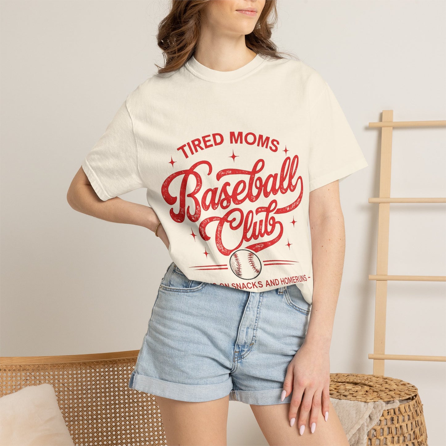 Tired Moms Baseball Club- Unisex Garment-Dyed T-shirt