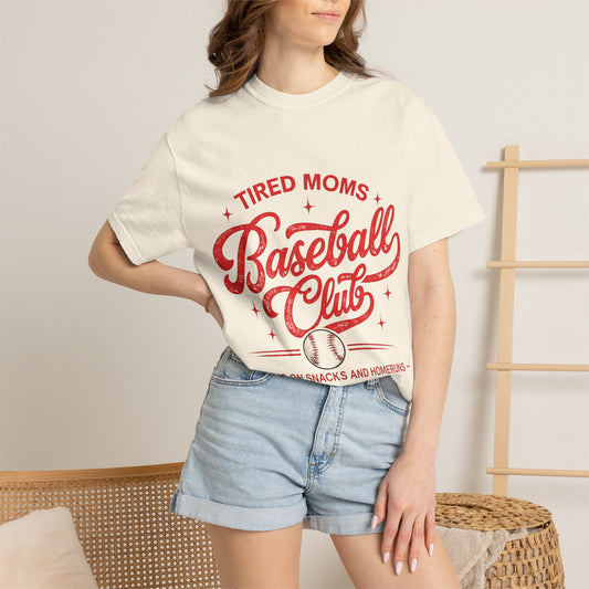 Tired Moms Baseball Club- Unisex Garment-Dyed T-shirt