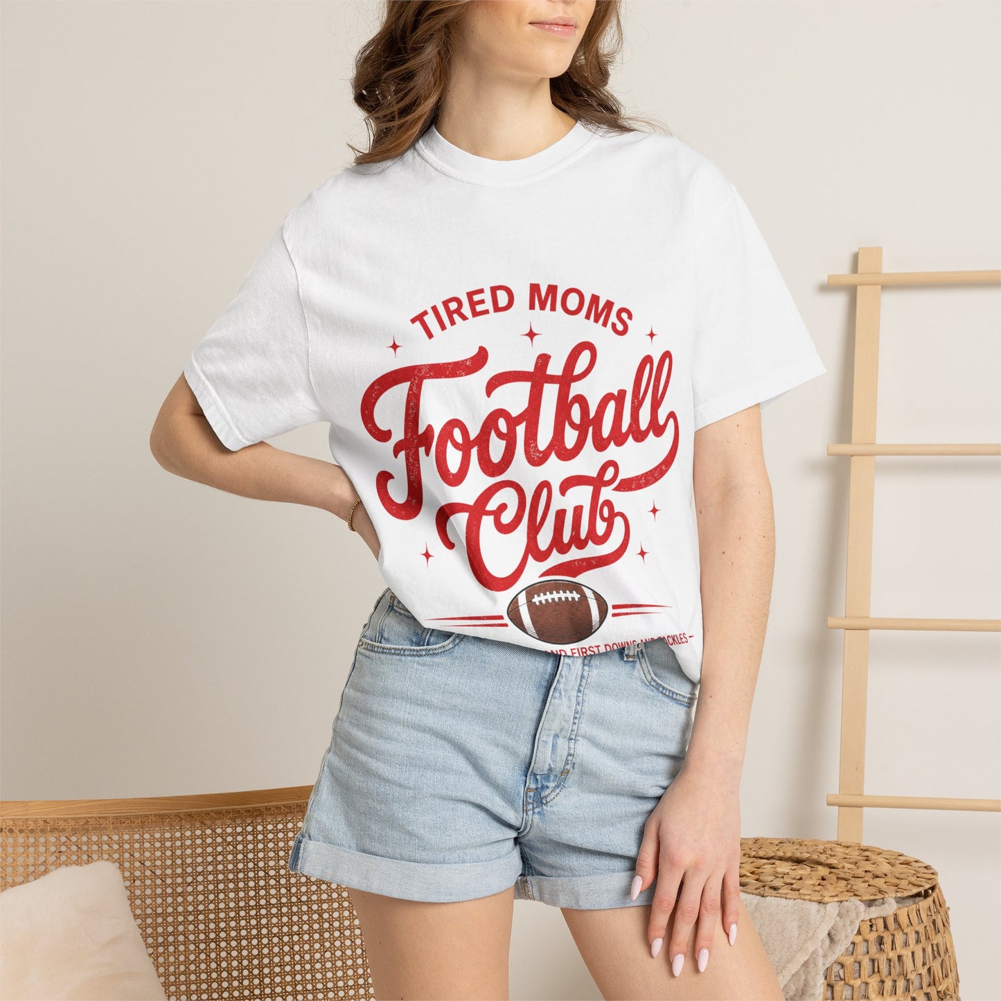 Tired Moms Football Club-Unisex Garment-Dyed T-shirt