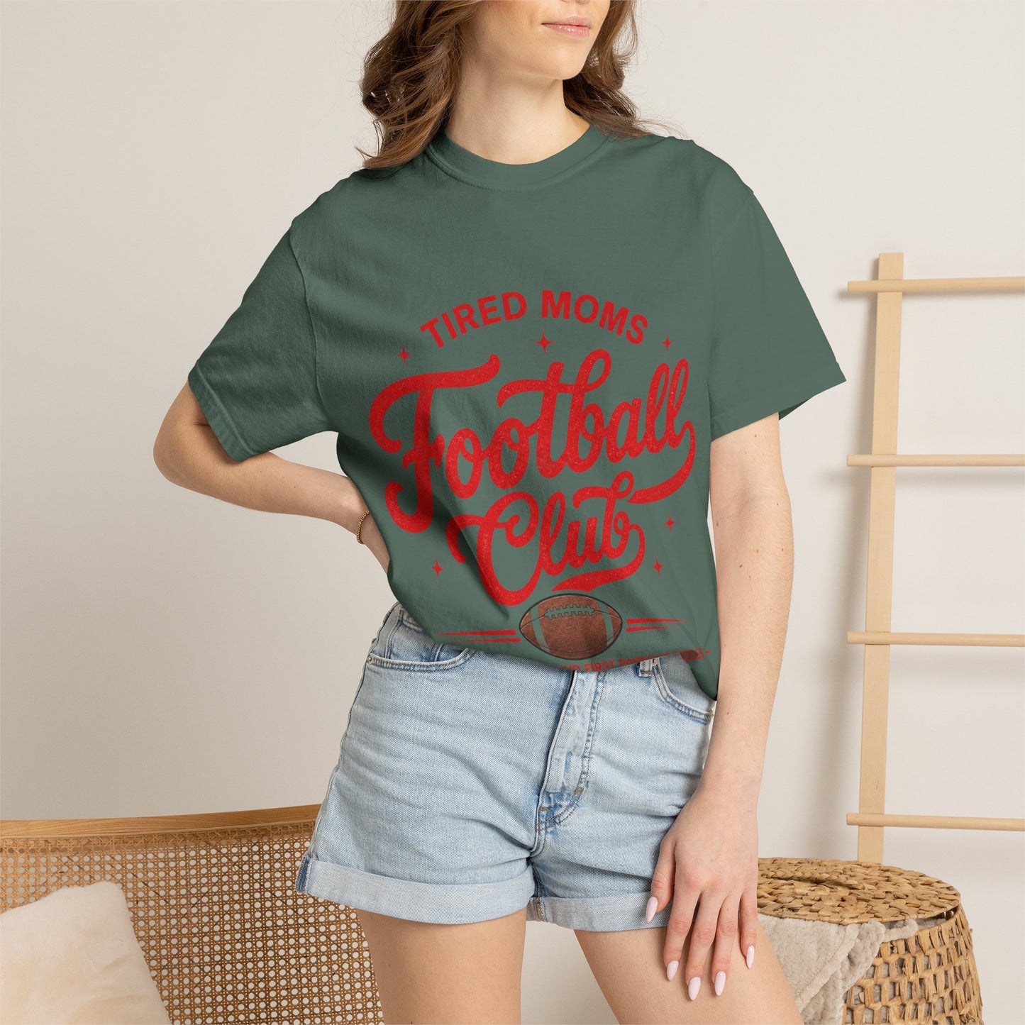 Tired Moms Football Club-Unisex Garment-Dyed T-shirt