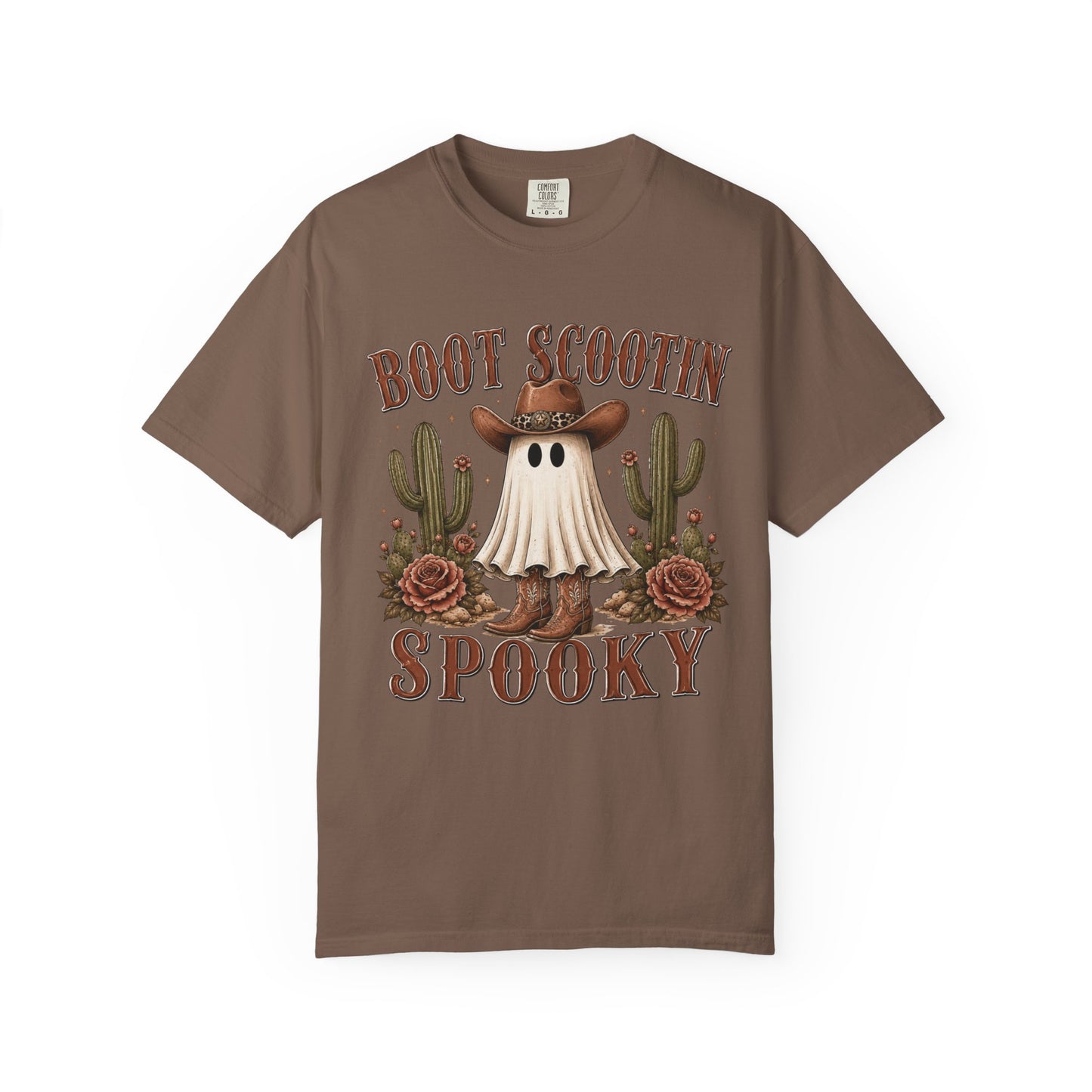 Boot Scootin' Spooky Ghost T-Shirt — Western Halloween Graphic Tee