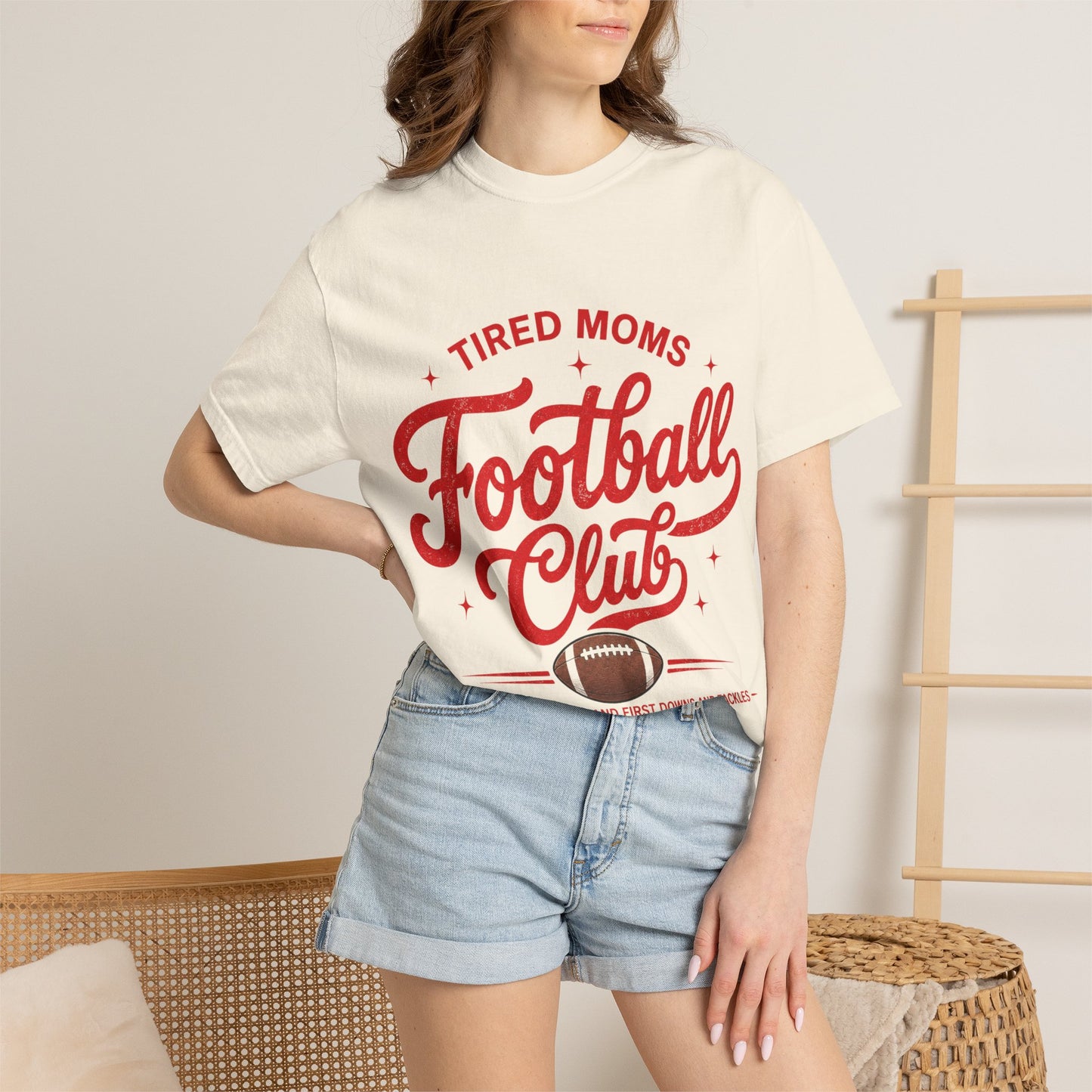 Tired Moms Football Club-Unisex Garment-Dyed T-shirt