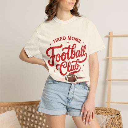 Tired Moms Football Club-Unisex Garment-Dyed T-shirt