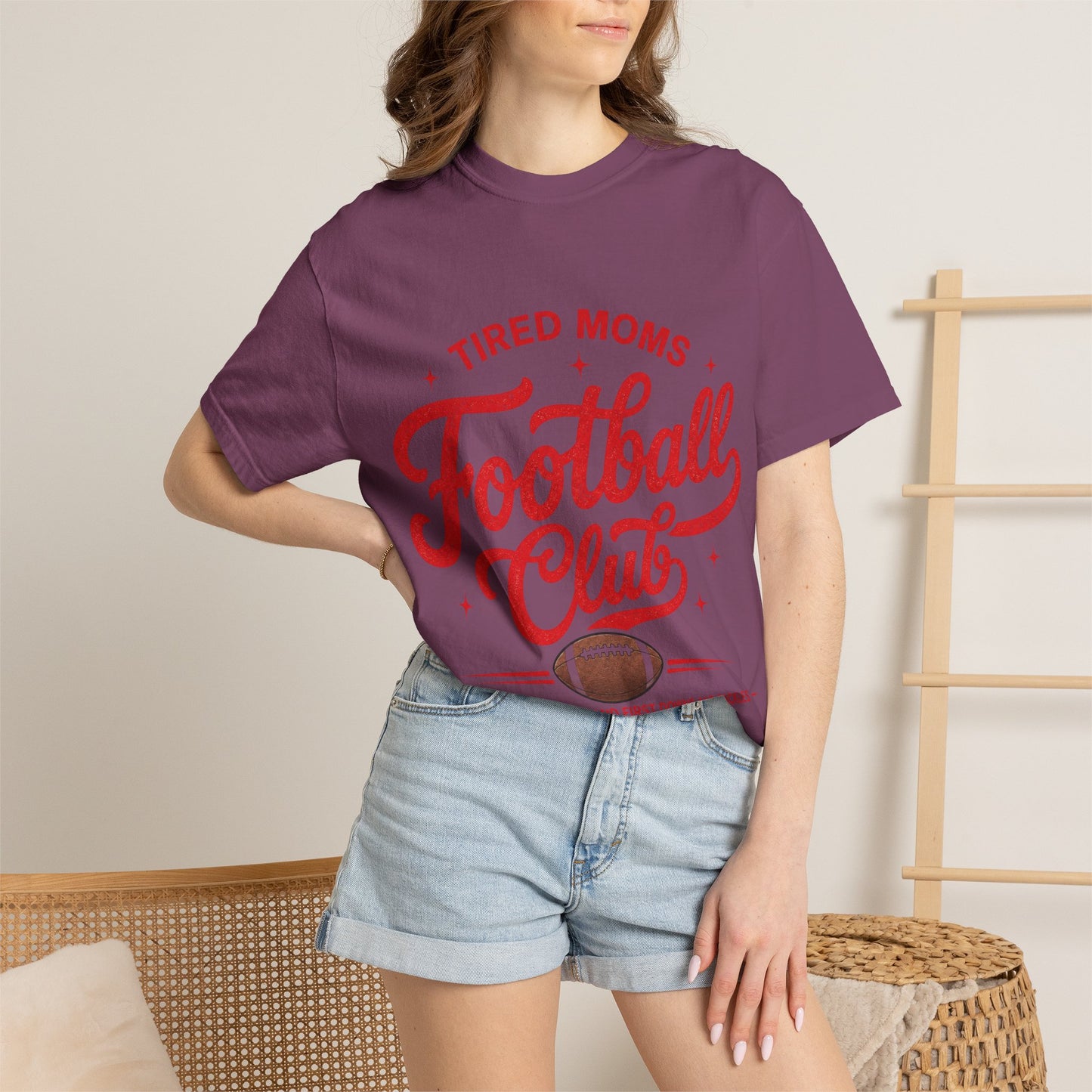 Tired Moms Football Club-Unisex Garment-Dyed T-shirt