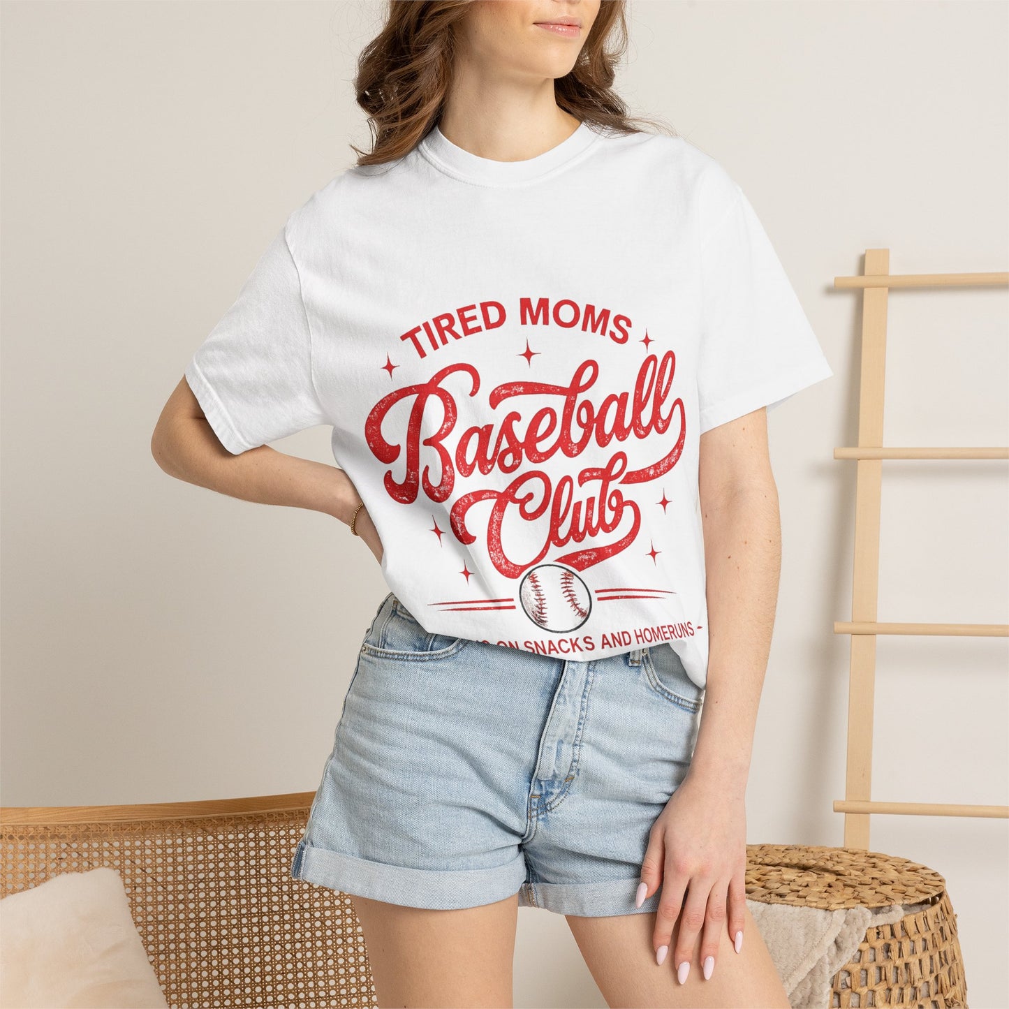 Tired Moms Baseball Club- Unisex Garment-Dyed T-shirt