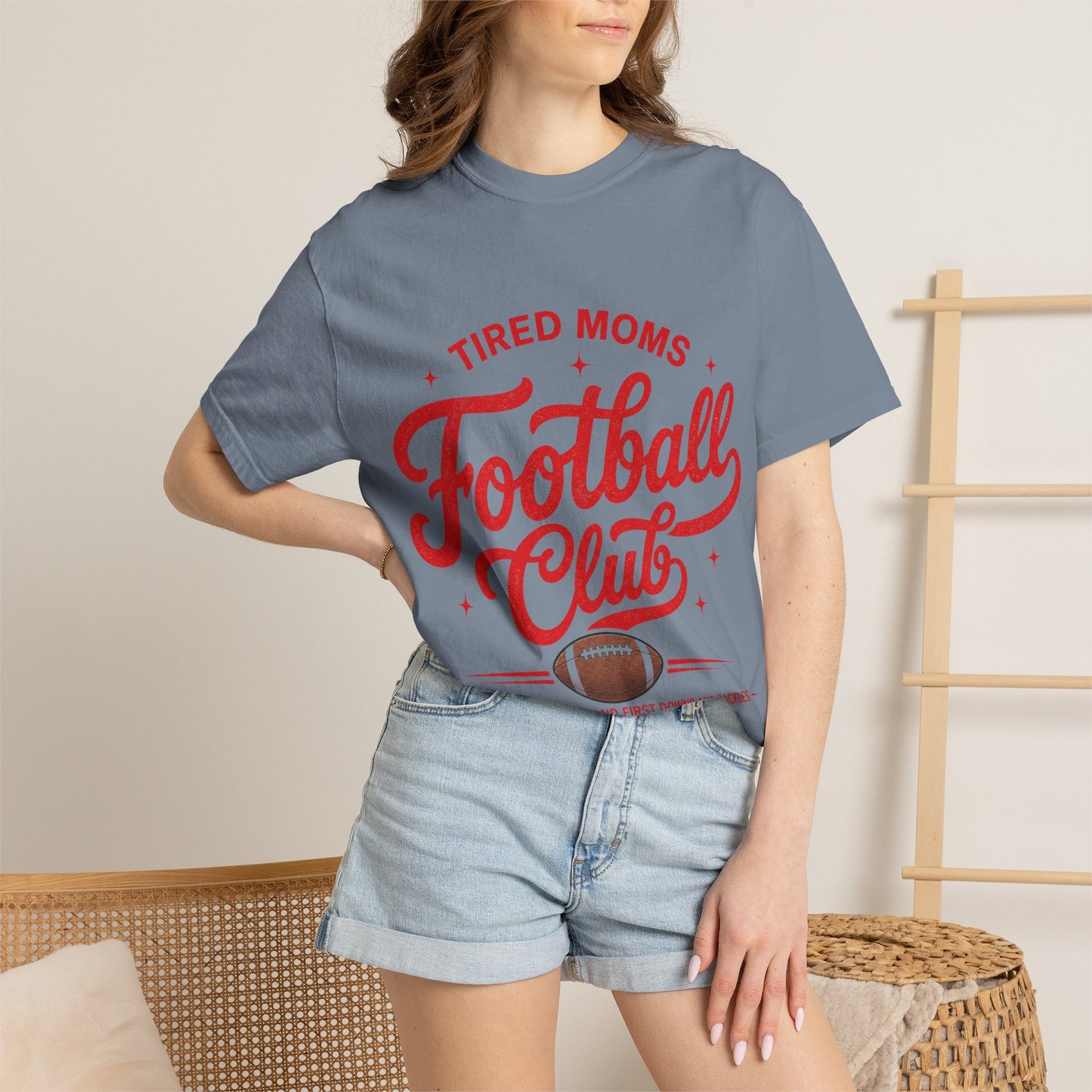 Tired Moms Football Club-Unisex Garment-Dyed T-shirt