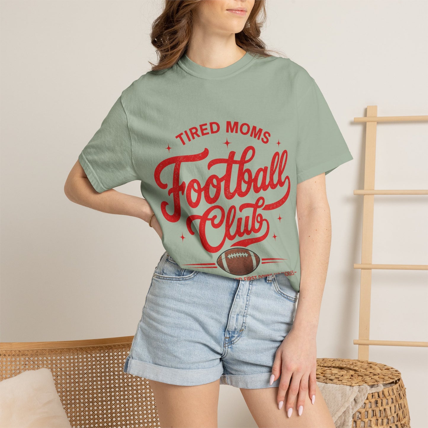 Tired Moms Football Club-Unisex Garment-Dyed T-shirt