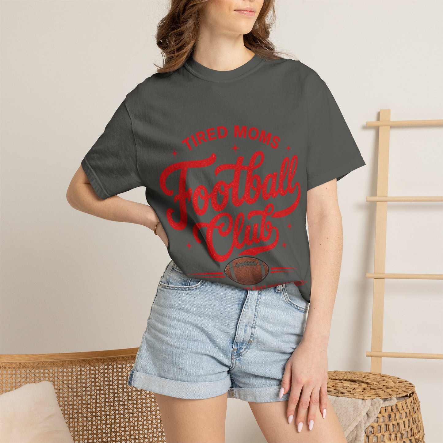Tired Moms Football Club-Unisex Garment-Dyed T-shirt