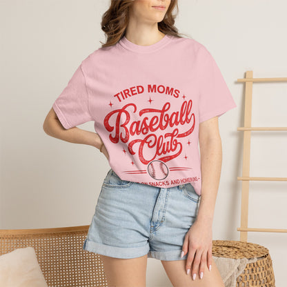 Tired Moms Baseball Club- Unisex Garment-Dyed T-shirt