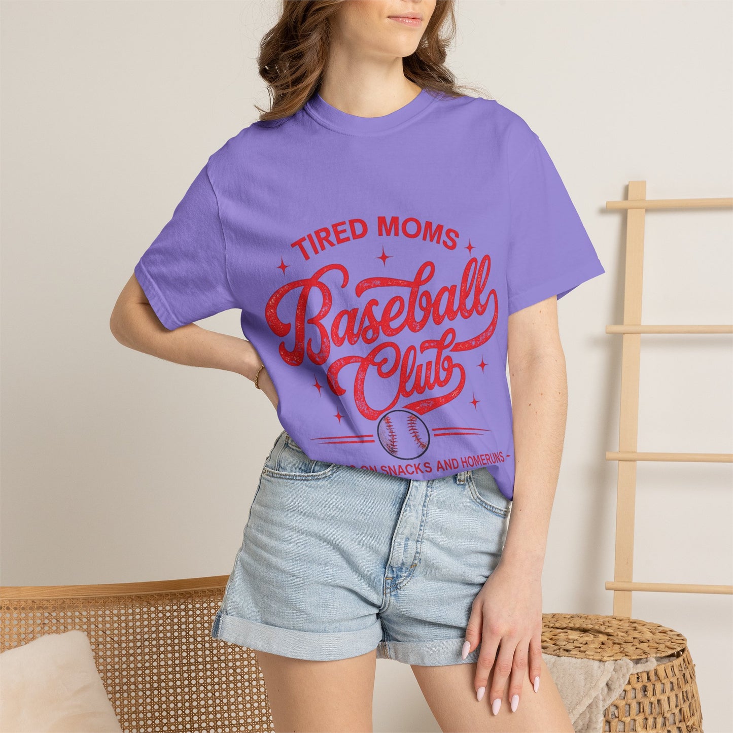 Tired Moms Baseball Club- Unisex Garment-Dyed T-shirt